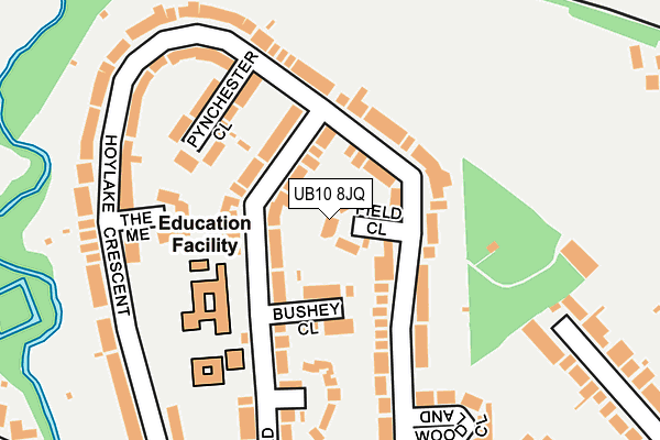 UB10 8JQ map - OS OpenMap – Local (Ordnance Survey)