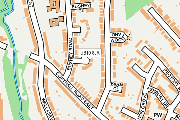 UB10 8JR map - OS OpenMap – Local (Ordnance Survey)