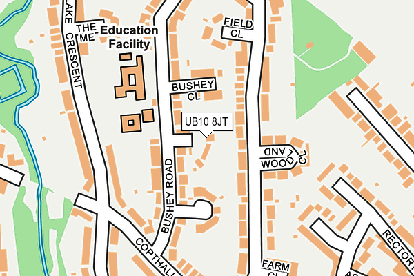 UB10 8JT map - OS OpenMap – Local (Ordnance Survey)