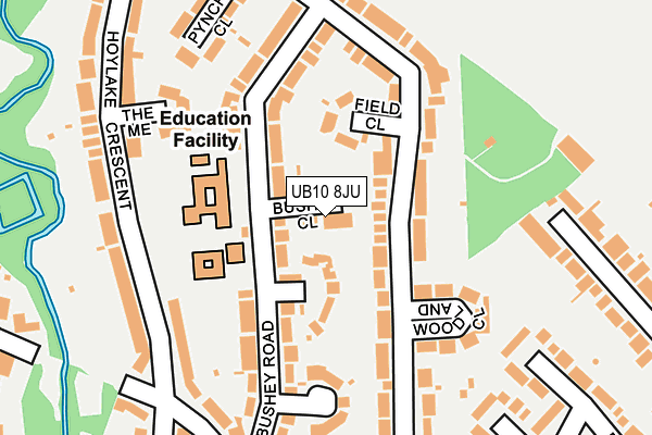 UB10 8JU map - OS OpenMap – Local (Ordnance Survey)