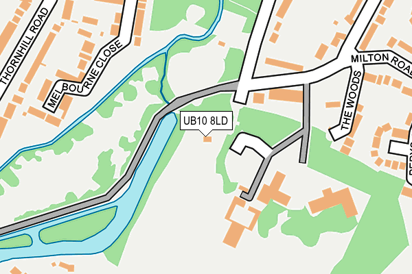 UB10 8LD map - OS OpenMap – Local (Ordnance Survey)