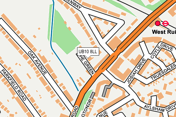 UB10 8LL map - OS OpenMap – Local (Ordnance Survey)