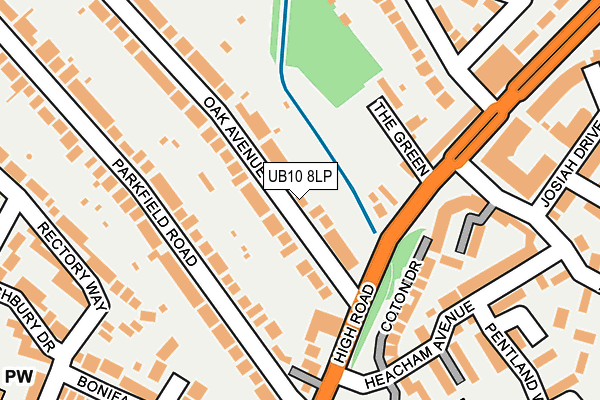 UB10 8LP map - OS OpenMap – Local (Ordnance Survey)
