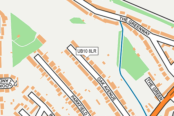 UB10 8LR map - OS OpenMap – Local (Ordnance Survey)