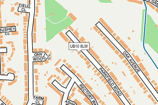 UB10 8LW map - OS OpenMap – Local (Ordnance Survey)