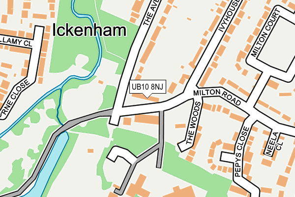 UB10 8NJ map - OS OpenMap – Local (Ordnance Survey)