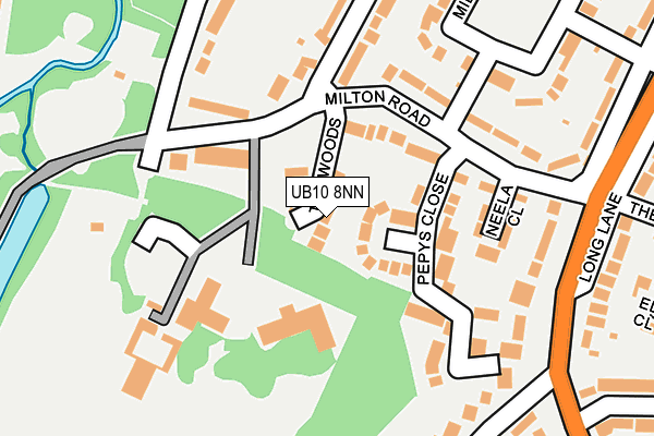 UB10 8NN map - OS OpenMap – Local (Ordnance Survey)