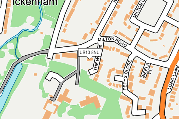 UB10 8NU map - OS OpenMap – Local (Ordnance Survey)