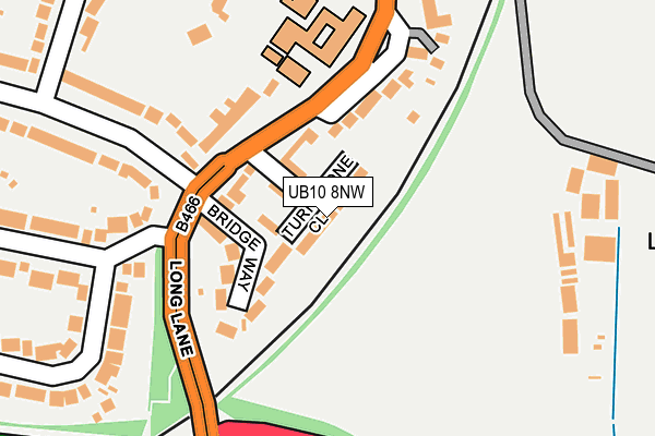 UB10 8NW map - OS OpenMap – Local (Ordnance Survey)