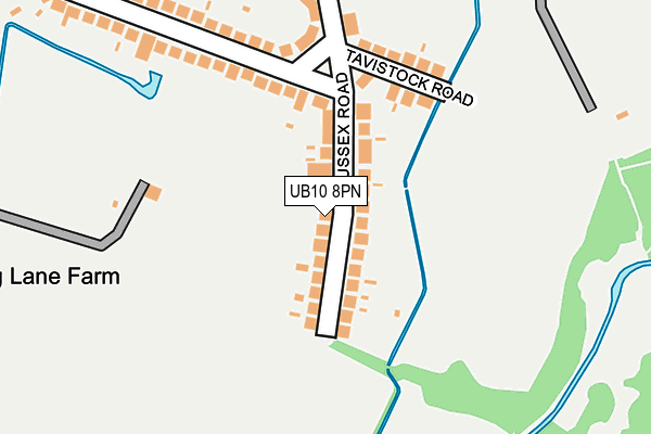 UB10 8PN map - OS OpenMap – Local (Ordnance Survey)