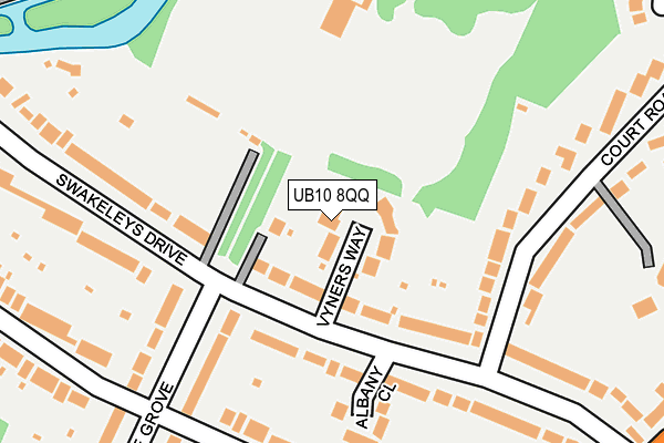 UB10 8QQ map - OS OpenMap – Local (Ordnance Survey)