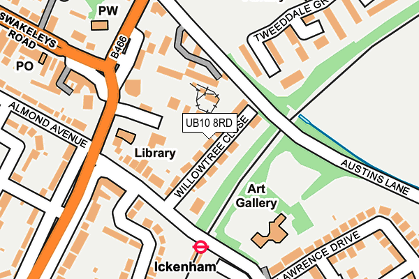 UB10 8RD map - OS OpenMap – Local (Ordnance Survey)