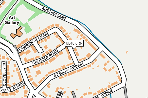 UB10 8RN map - OS OpenMap – Local (Ordnance Survey)