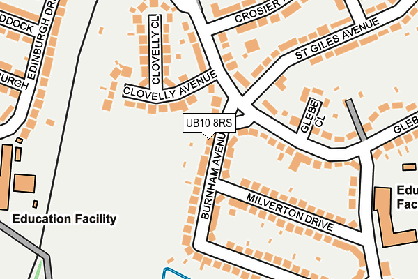 UB10 8RS map - OS OpenMap – Local (Ordnance Survey)