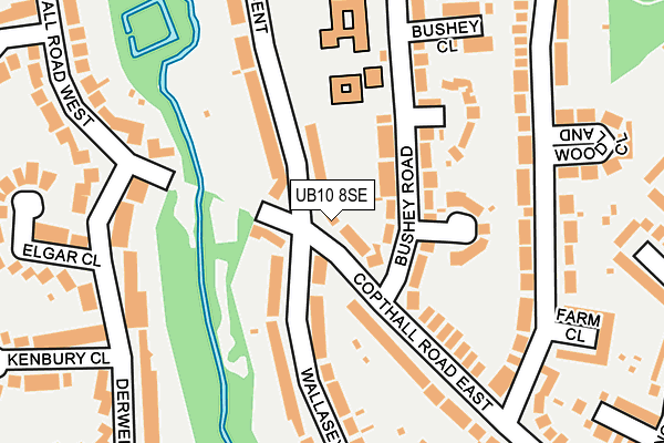 UB10 8SE map - OS OpenMap – Local (Ordnance Survey)