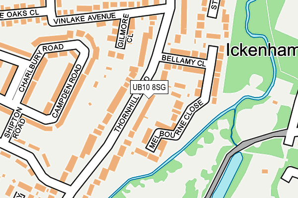 UB10 8SG map - OS OpenMap – Local (Ordnance Survey)