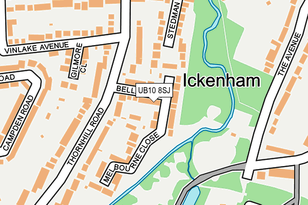 UB10 8SJ map - OS OpenMap – Local (Ordnance Survey)