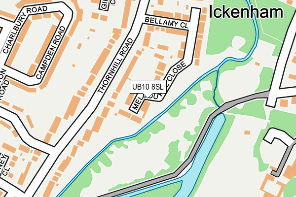 UB10 8SL map - OS OpenMap – Local (Ordnance Survey)