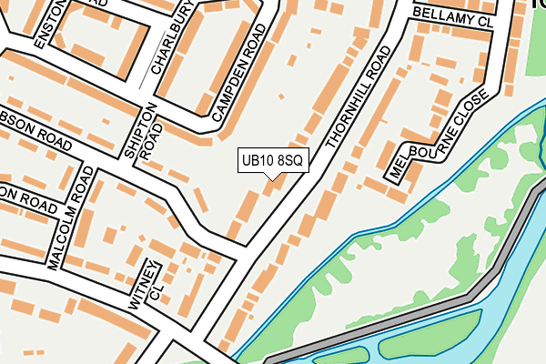 UB10 8SQ map - OS OpenMap – Local (Ordnance Survey)