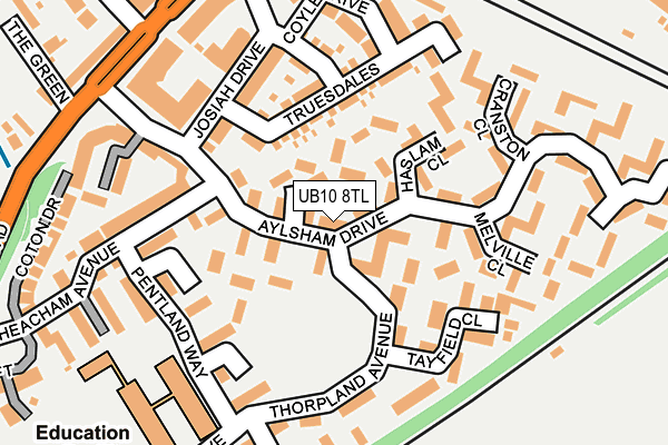 UB10 8TL map - OS OpenMap – Local (Ordnance Survey)