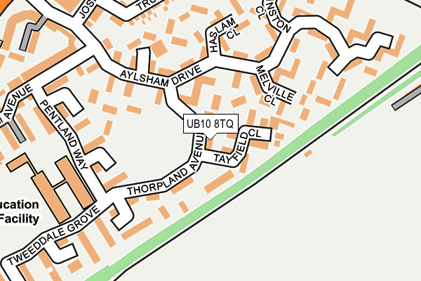 UB10 8TQ map - OS OpenMap – Local (Ordnance Survey)