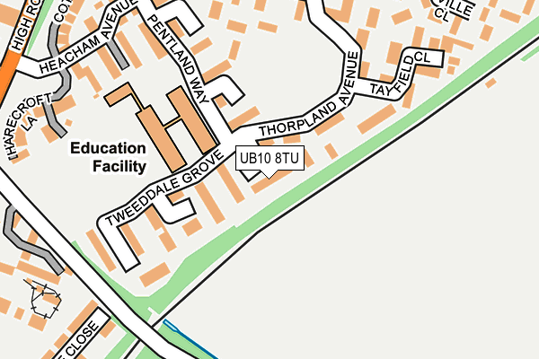 UB10 8TU map - OS OpenMap – Local (Ordnance Survey)