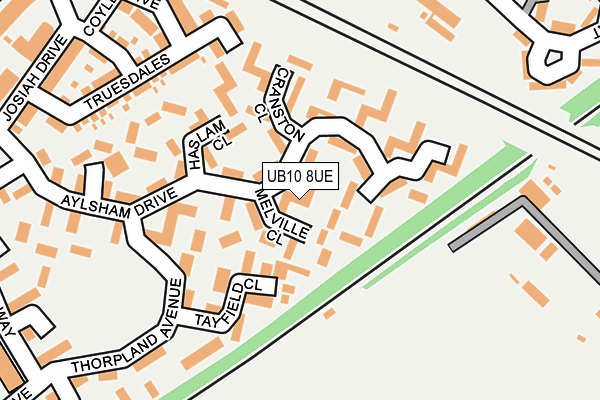UB10 8UE map - OS OpenMap – Local (Ordnance Survey)