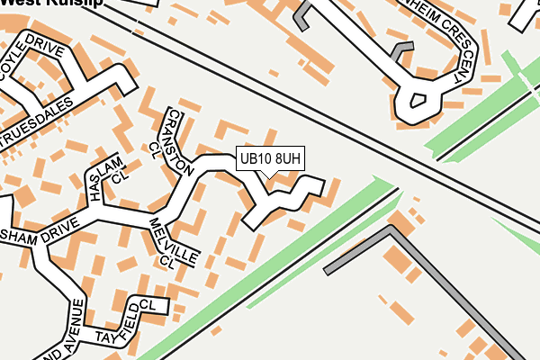 UB10 8UH map - OS OpenMap – Local (Ordnance Survey)