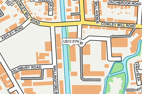UB10 8YN map - OS OpenMap – Local (Ordnance Survey)