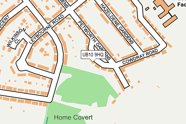 UB10 9HQ map - OS OpenMap – Local (Ordnance Survey)