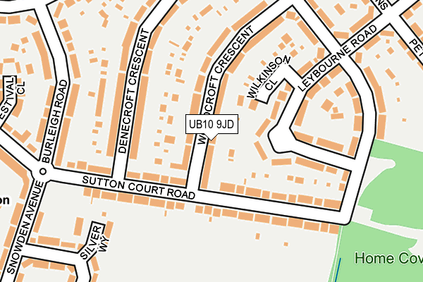 UB10 9JD map - OS OpenMap – Local (Ordnance Survey)