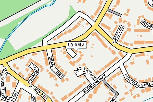UB10 9LA map - OS OpenMap – Local (Ordnance Survey)