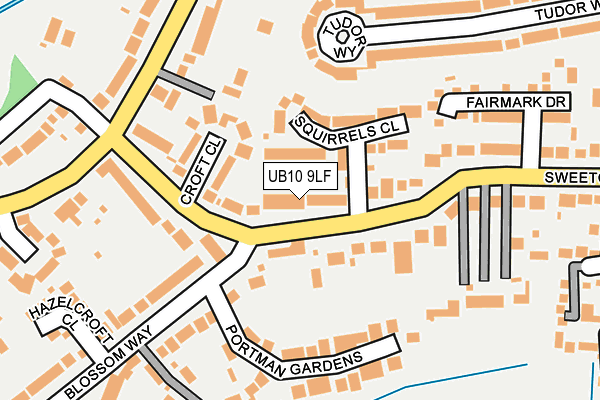 UB10 9LF map - OS OpenMap – Local (Ordnance Survey)