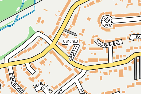 UB10 9LJ map - OS OpenMap – Local (Ordnance Survey)