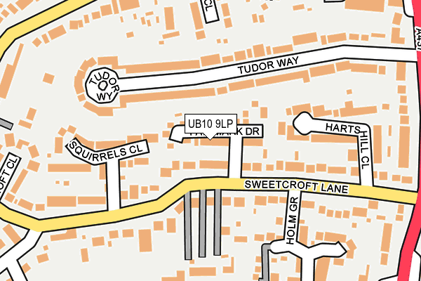 UB10 9LP map - OS OpenMap – Local (Ordnance Survey)