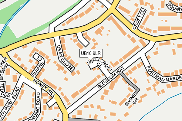 UB10 9LR map - OS OpenMap – Local (Ordnance Survey)