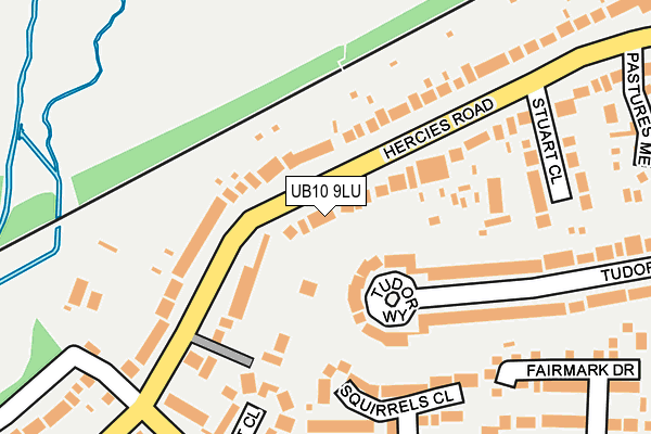 UB10 9LU map - OS OpenMap – Local (Ordnance Survey)