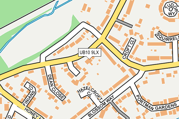 UB10 9LX map - OS OpenMap – Local (Ordnance Survey)