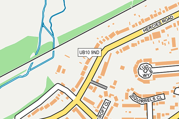 UB10 9ND map - OS OpenMap – Local (Ordnance Survey)