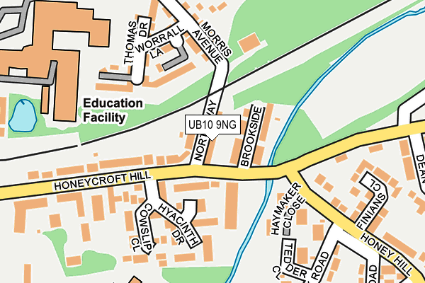 UB10 9NG map - OS OpenMap – Local (Ordnance Survey)