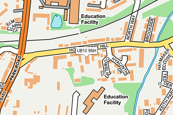 UB10 9NH map - OS OpenMap – Local (Ordnance Survey)