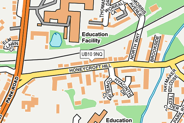 UB10 9NQ map - OS OpenMap – Local (Ordnance Survey)