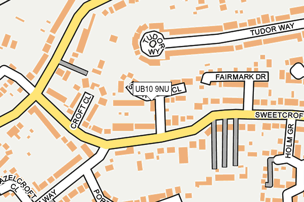 UB10 9NU map - OS OpenMap – Local (Ordnance Survey)