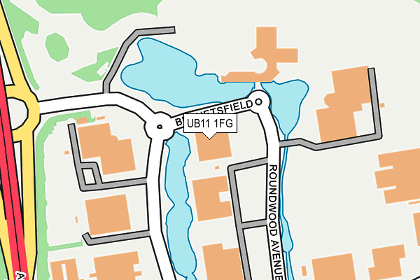 UB11 1FG map - OS OpenMap – Local (Ordnance Survey)