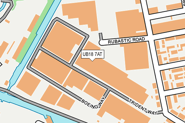 UB18 7AT map - OS OpenMap – Local (Ordnance Survey)