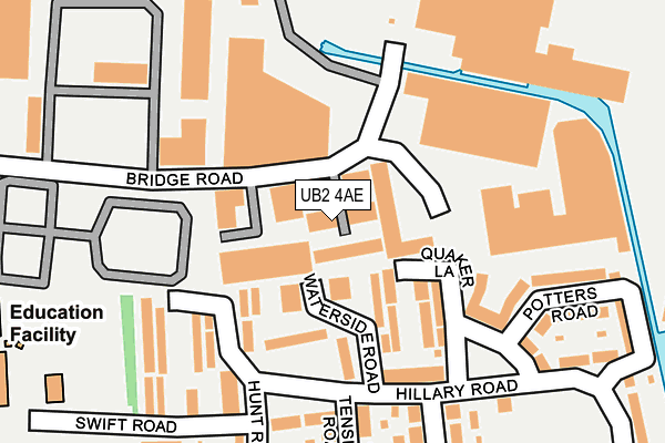 UB2 4AE map - OS OpenMap – Local (Ordnance Survey)