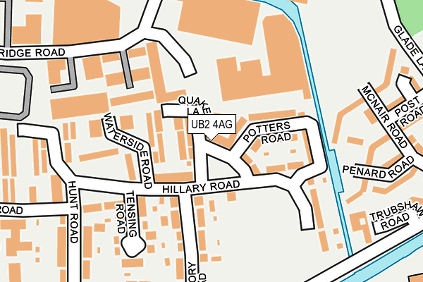 UB2 4AG map - OS OpenMap – Local (Ordnance Survey)