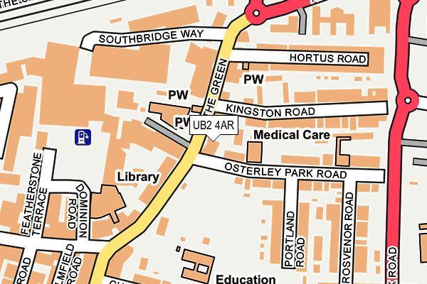 UB2 4AR map - OS OpenMap – Local (Ordnance Survey)