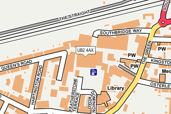 UB2 4AX map - OS OpenMap – Local (Ordnance Survey)