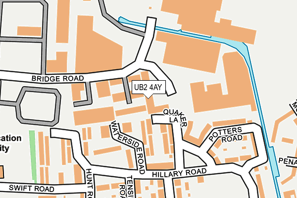 UB2 4AY map - OS OpenMap – Local (Ordnance Survey)